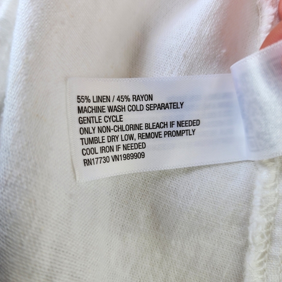 Universal Thread Women's Linen Blend White Summer Dress Button Front Size S - Picture 8 of 15